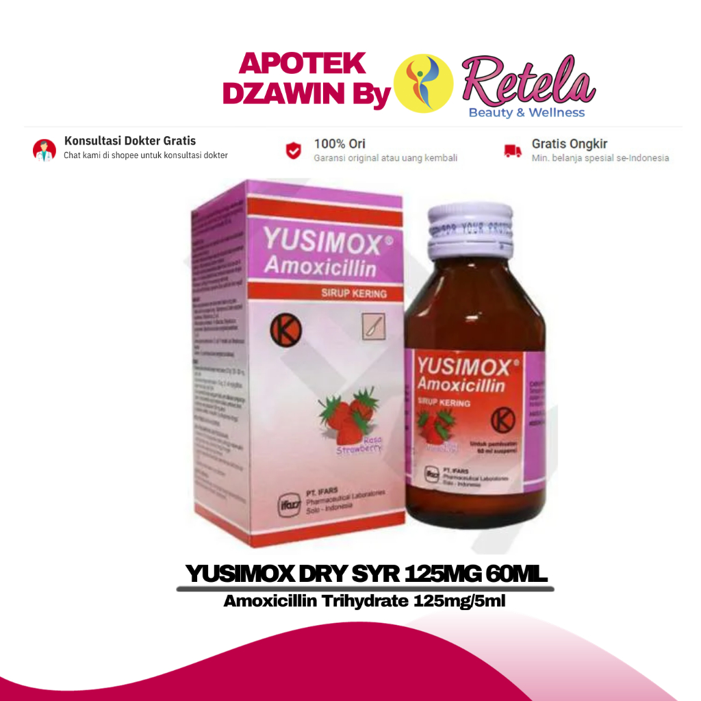 YUSIMOX DRY SYR 125MG 60ML (  Amoxicillin 125 mg )