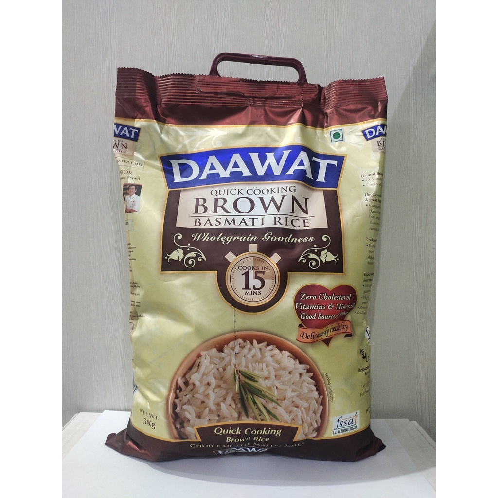 DAAWAT QUICK COOKING BROWN BASMATI 5KG