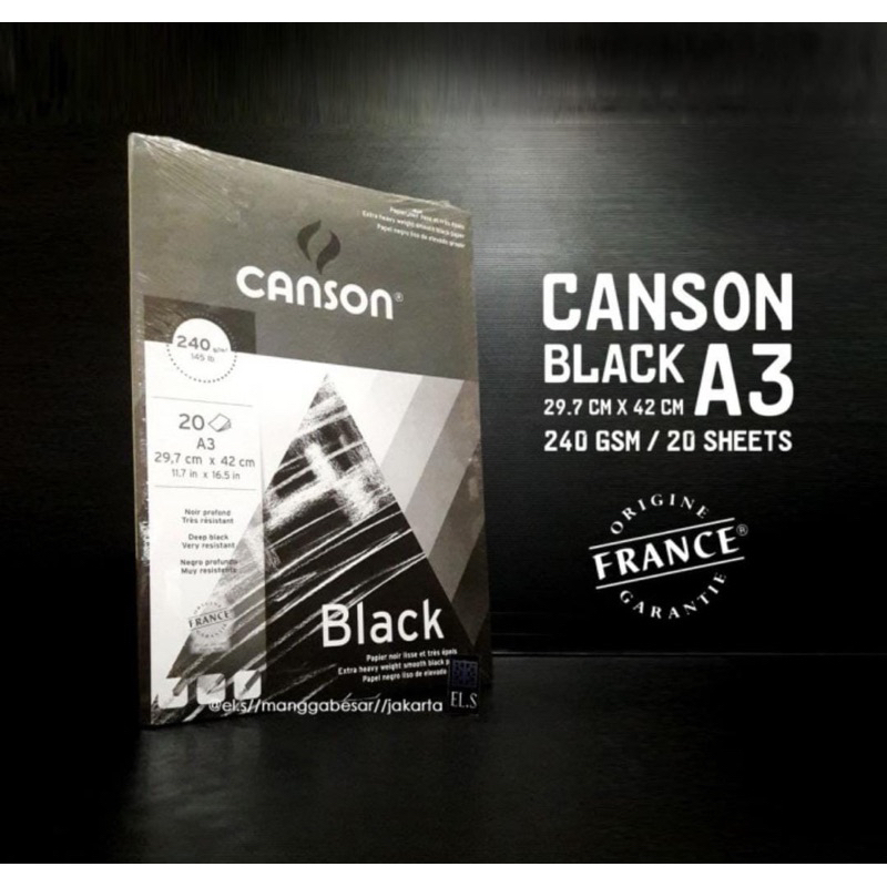 

Canson Black A3 20 sheets