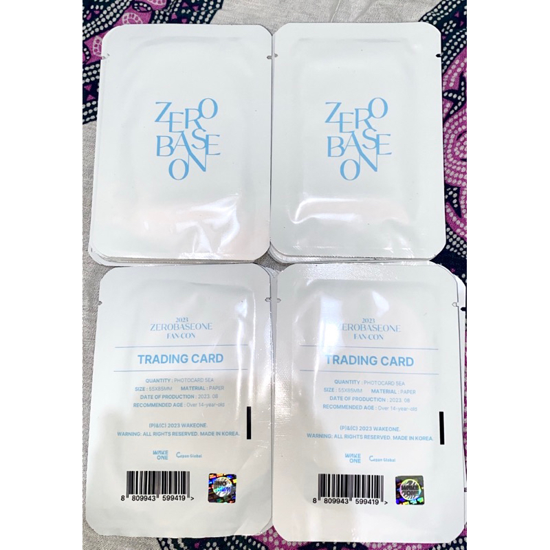 [READY STOCK] TRADING CARD TC ZEROBASEONE ZB1 MD FANCON SEALED