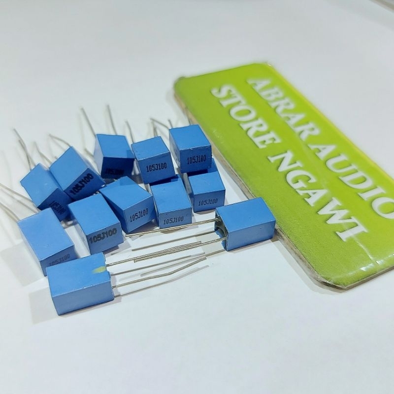 KAPASITOR MKM 105 / 100V BIRU (10 PCS)