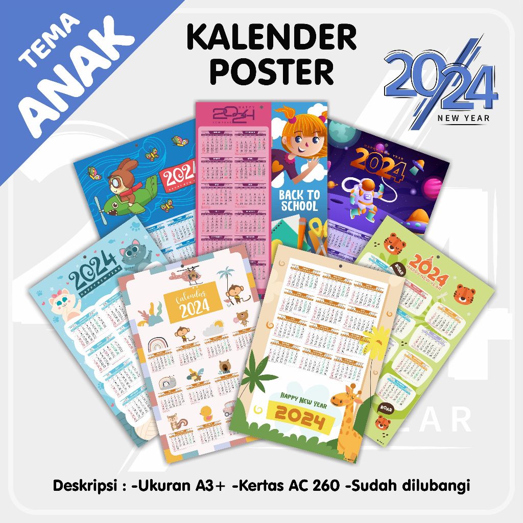 

Kalender dinding ANAK - Kalender poster anak