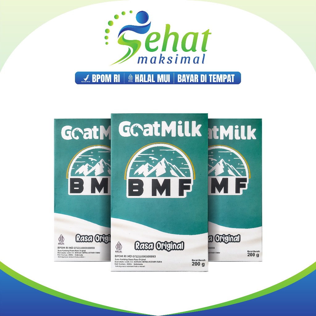 

BMF Susu Kambing Paket 3 Box BMF Susu Kambing Original Etawa BPOM Halal