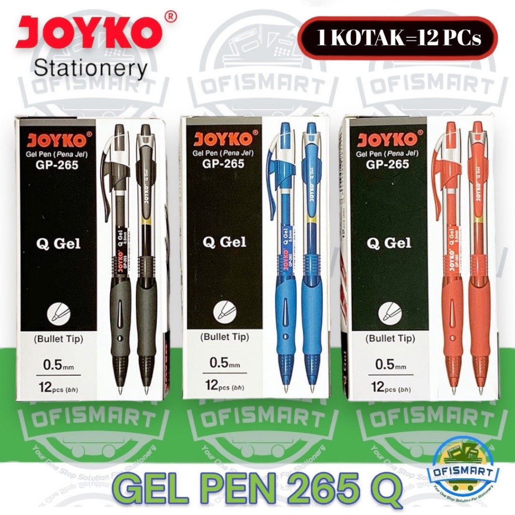 

Joyko Gel Pen Pulpen Pena GP-265 Q Gel 0.5 mm | @1Ktk=12 PCS