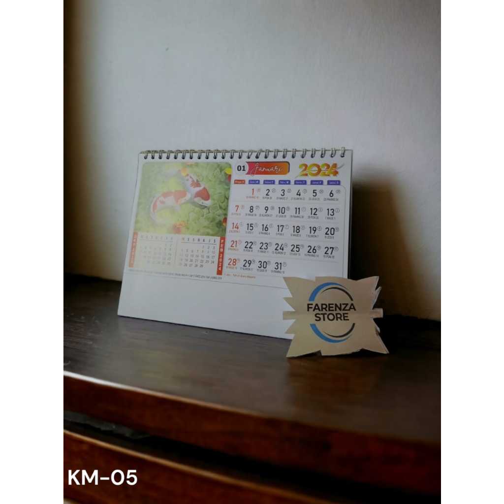 

Kalender Duduk Kalender Meja Tahun 2024 Gambar Ikan