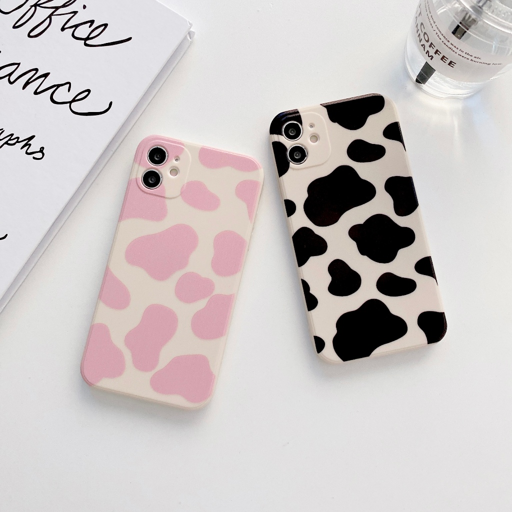Soft Case iPhone 15 Pro Max Plus Motif Kulit Sapi Silikon Casing Square Edge LM1