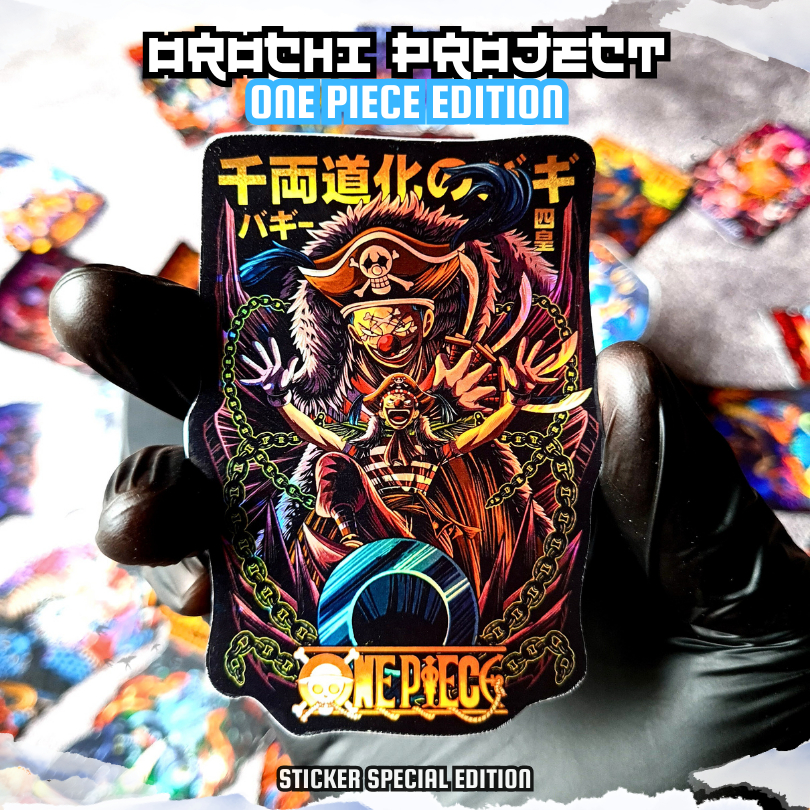

Sticker Stiker Anime Buggy The Star Clown One Piece Hologram Glossy Anti Air HP Laptop Tumbler Motor Helm