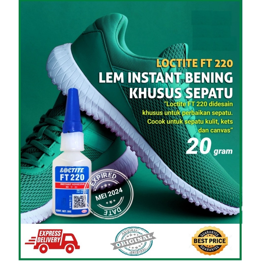 LEM SEPATU SNEAKERS TERKUAT LOCTITE FT 220 20GRAM BENING ORIGINAL