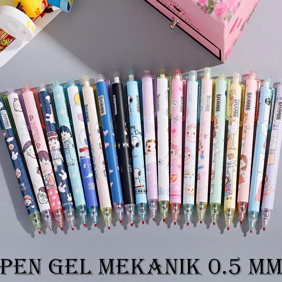 

Terkini ED - 1 LUSIN 12 BIJI - PULPEN GEL MEKANIK MOTIF CARTOON / PEN GEL MEKANIK LUCU / PULPEN AESTHETIC