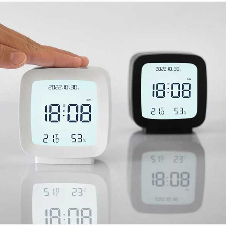 JD-2286 Jam Meja Digital Fitur Kalender Suhu Kelembapan Ruang Jam Meja Alarm Snooze Design Mewah dan