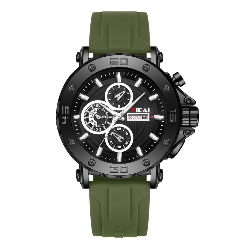 Jam Tangan Pria Sporty Water Resist Day/Date ON VRl 172