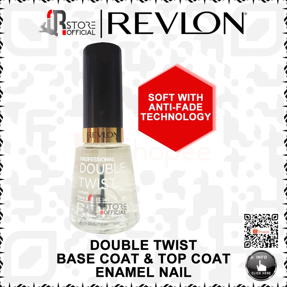 Premium.. REVLON DOUBLE TWIST INSTAN BASE COAT TOP COAT CAT KUKU KUTEKS BENING KUTEK BENING NCH