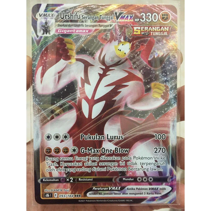 KARTU POKEMON URSHIFU ST VMAX RRR INDONESIA HOLO