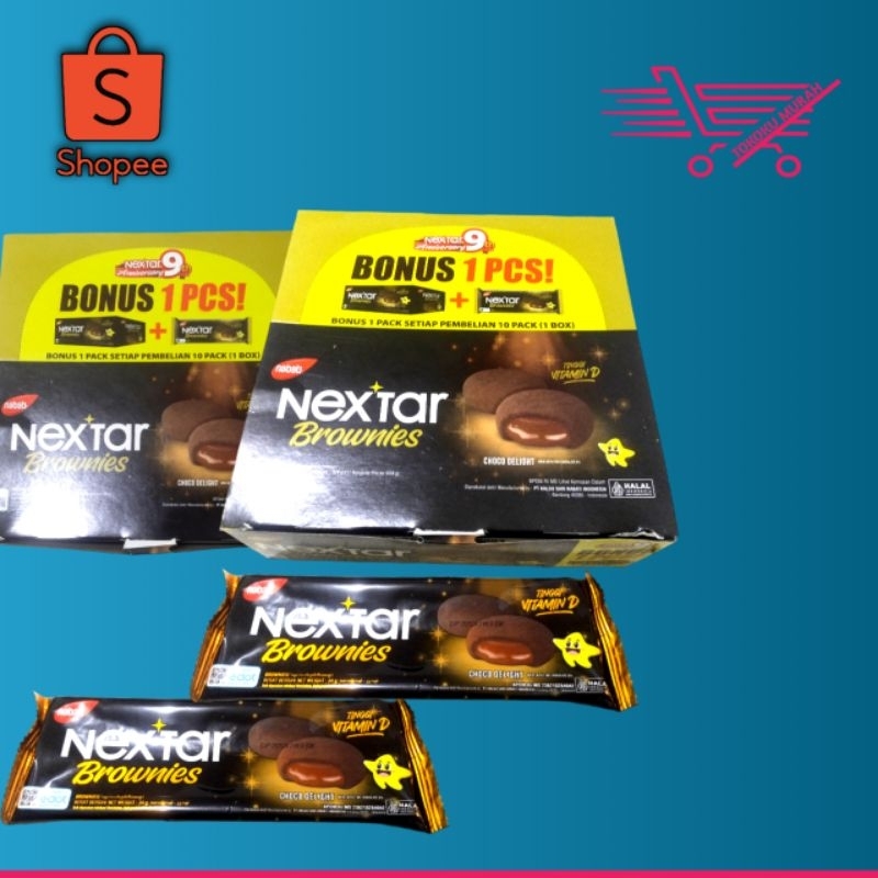 

(PROMO) NEXTAR brownies choco delight 1KOTAK BONUS 1PCS