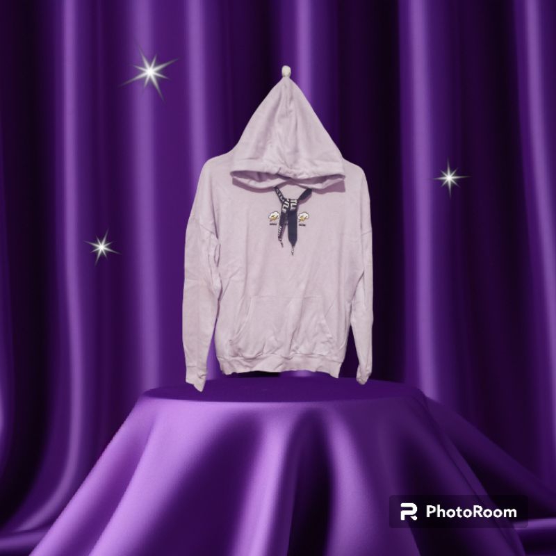Jaket sweater hoodie ungu lilac