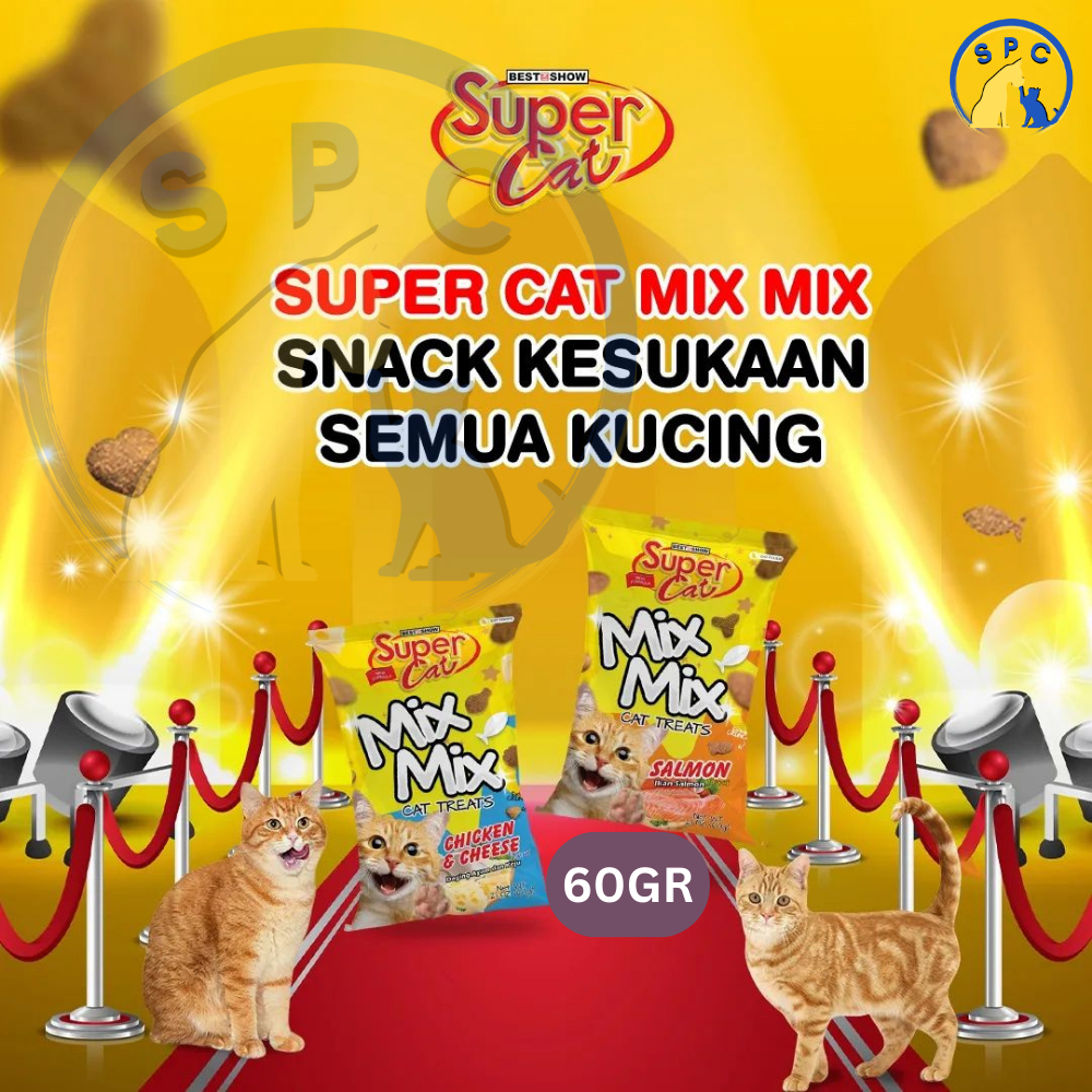 SUPER CAT MIX 60gr Cat Treats Snack Kucing Super Cat seperti Friskies Party Mix