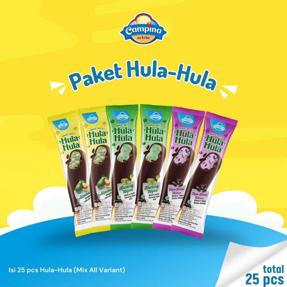 

✦BEST SELLER✦ Paket Ice Cream Campina Hula-Hula - Es Krim