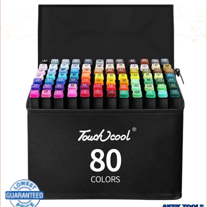 

➲➛☆ （Ready+Bisa dikirim hari ini）Touch 60/80 Color Sketch Pen Universal Double-ended Marker Set Animated Marker Sketch Pen