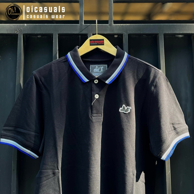 PEACEFUL HOOLIGAN POLOSHIRT - BLACK STRIPE