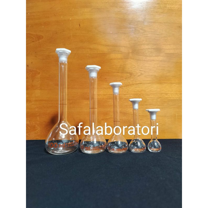 Volumetric Flask 5Ml / Labu Ukur 5Ml Plastik Stopper Pyrex