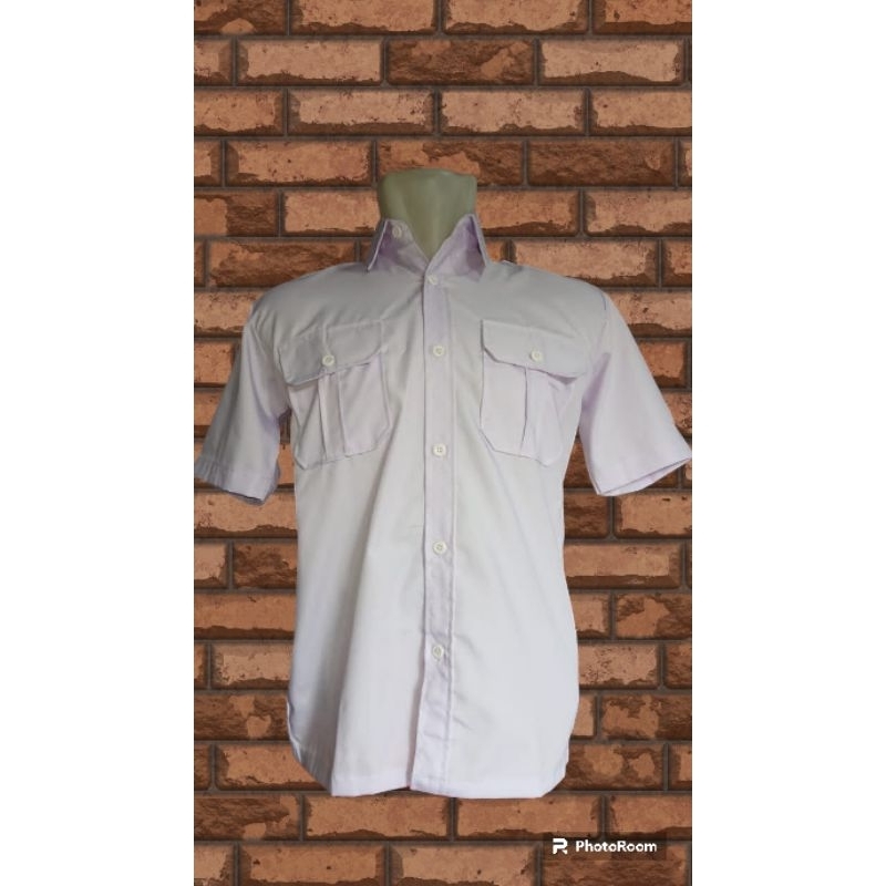 Baju Dinas PDH pria Lengan Pendek Warna Putih