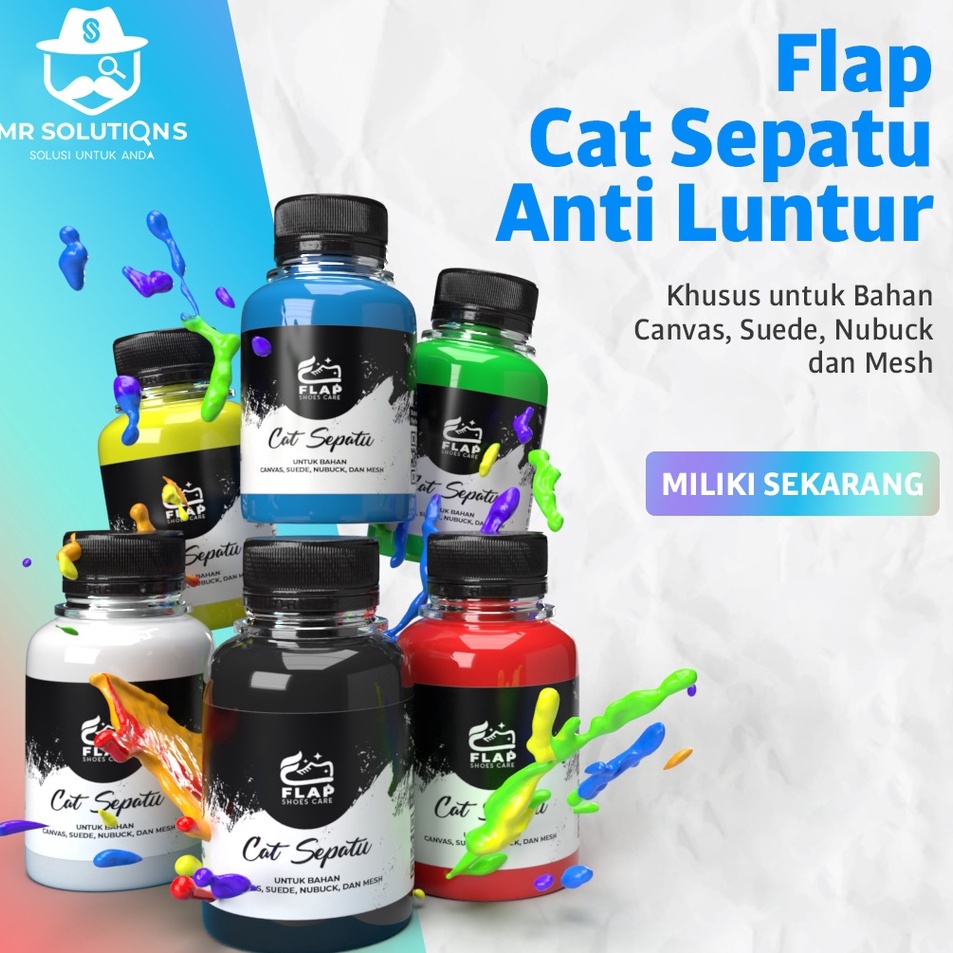Sikat abis Cat Sepatu Kanvas Hitam Putih Permanen Anti Luntur Cat Kain Canvas Permanen Cat Perawatan