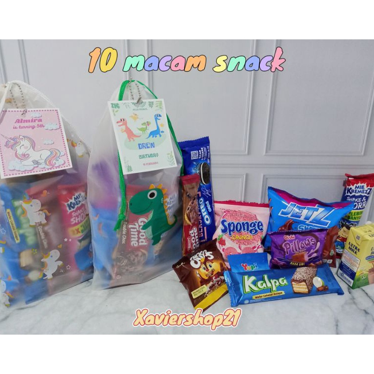 

Paket snack Premium Pouch Serut ISI 10 MACAM (FREE CARD)