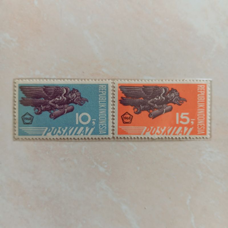 

(AC) Perangko Indonesia 1968 Pos Kilat Set 2pcs Mint