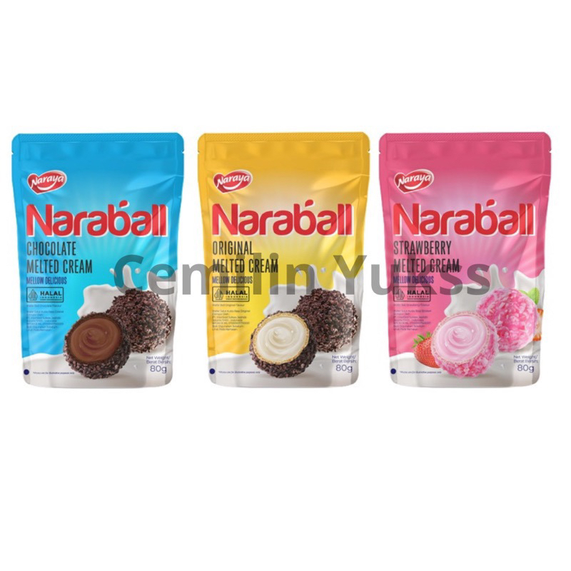

Naraya Naraball 80g Wafer Salut Cookies Rasa Coklat Vanilla Strawberry