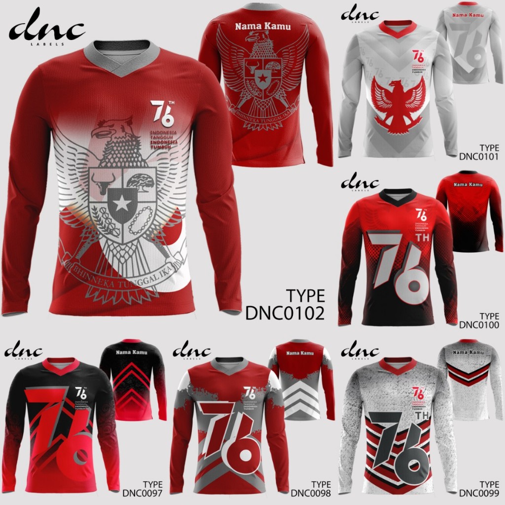 Kaos Jersey HUT RI 76 Dirgahayu Kemerdekaan Republik Indonesia Tahun 2021 Merdeka DNC0102