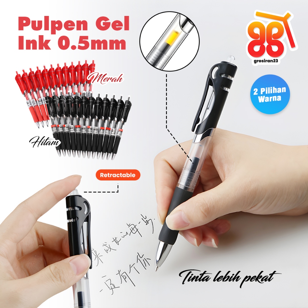 

Gel Pen Pulpen Pena Black / Red Gel 1PCS