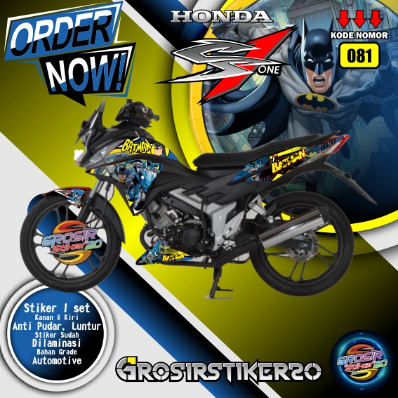 STRIPING VARIASI HONDA CS1 MOTIF BATMAN / STIKER VARIASI MOTOR
