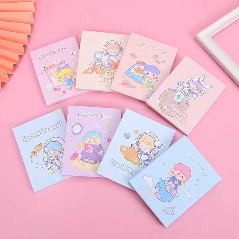Cermin Lipat Kotak Model Cover Buku Karakter Kaca Make Up Lipat Persegi Lucu