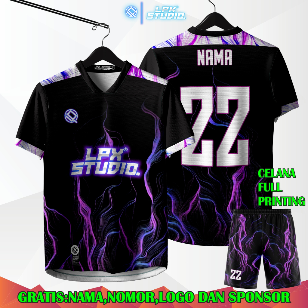 Jersey Bola | Jersey Futsal | Jersey Custom Free Name Set Full Printing (BISA SATUAN)