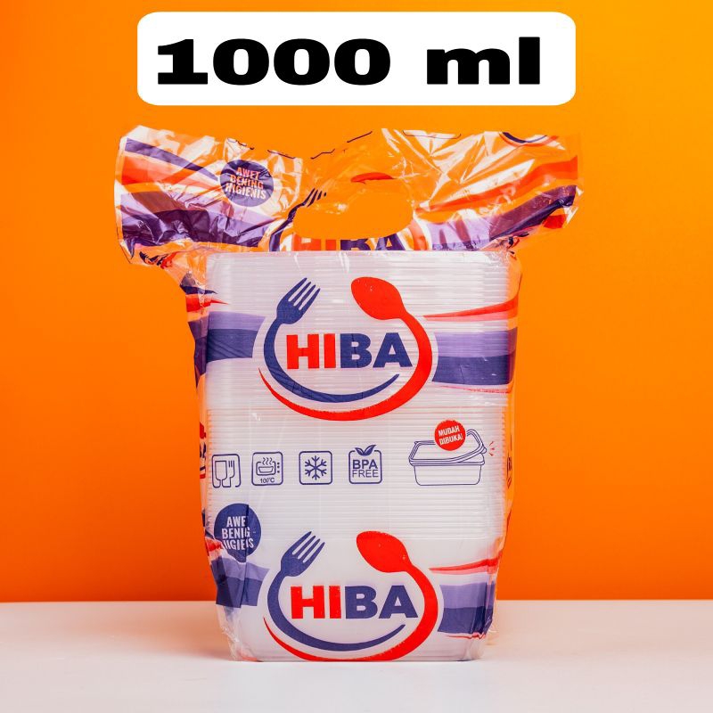 (PROMO)Thinwall 1000ml Rectangle Persegi HIBA