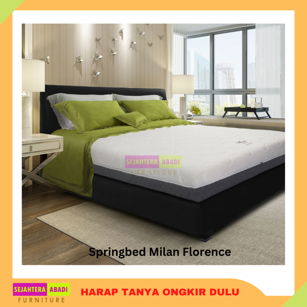 Florence springbed kasur Milan full latex zipper orthopedic Matras dan Fullset