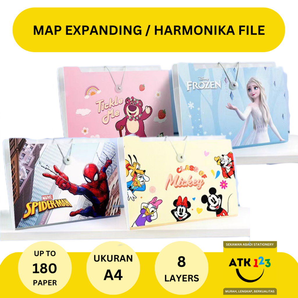 

Map Expanding File A4 / Map Harmonika 8 Pocket Organizer Character