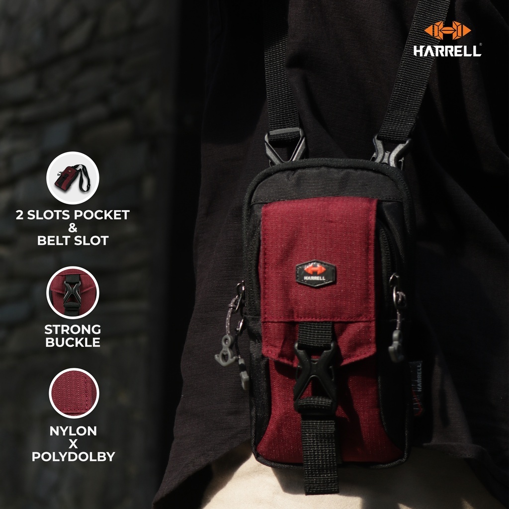 Tas Selempang HANDPHONE CASE Pria HC012 FLAP HARRELL - Tas HP Pria HARRELL HC012 - HP CASE Pria HARR