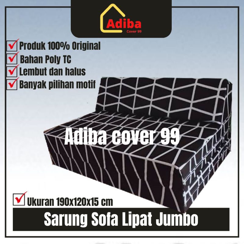 Sarung Sofa Lipat Jumbo inoac uk 190x120x15 cm Resleting L