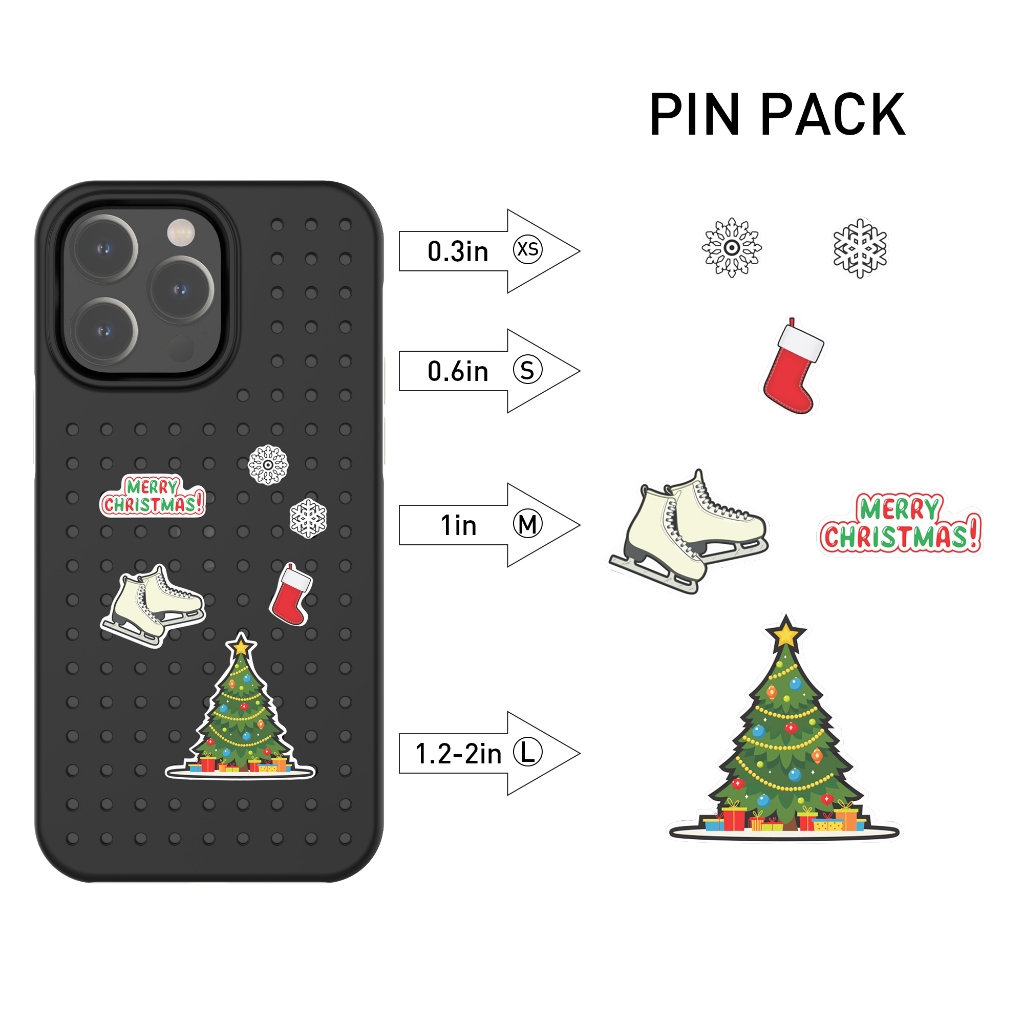 Pinit Christmas Pin Pack 2 with 6 Pins for Decorate and Custom