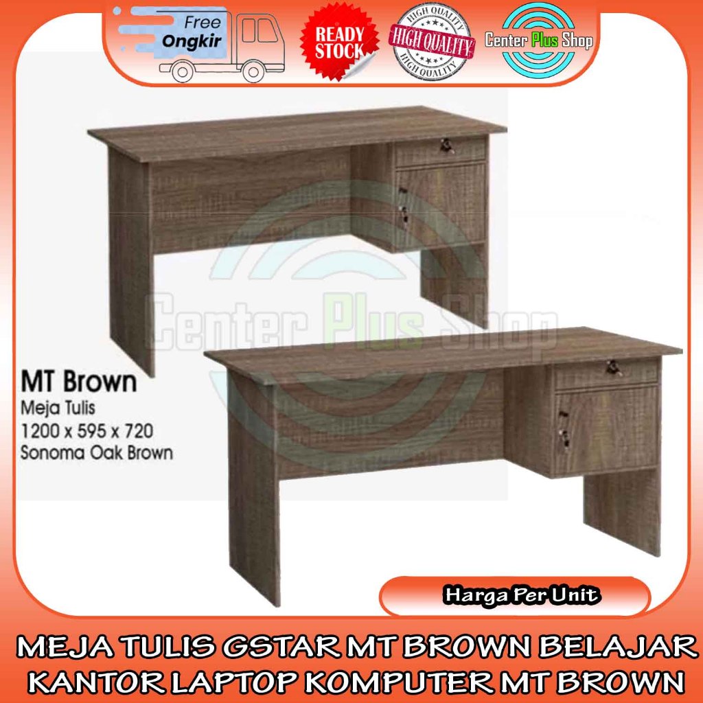 [Instant] MT BROWN MEJA KANTOR TULIS GSTAR MT BROWN BELAJAR KANTOR LAPTOP KOMPUTER BANGKU MENIMBA IL