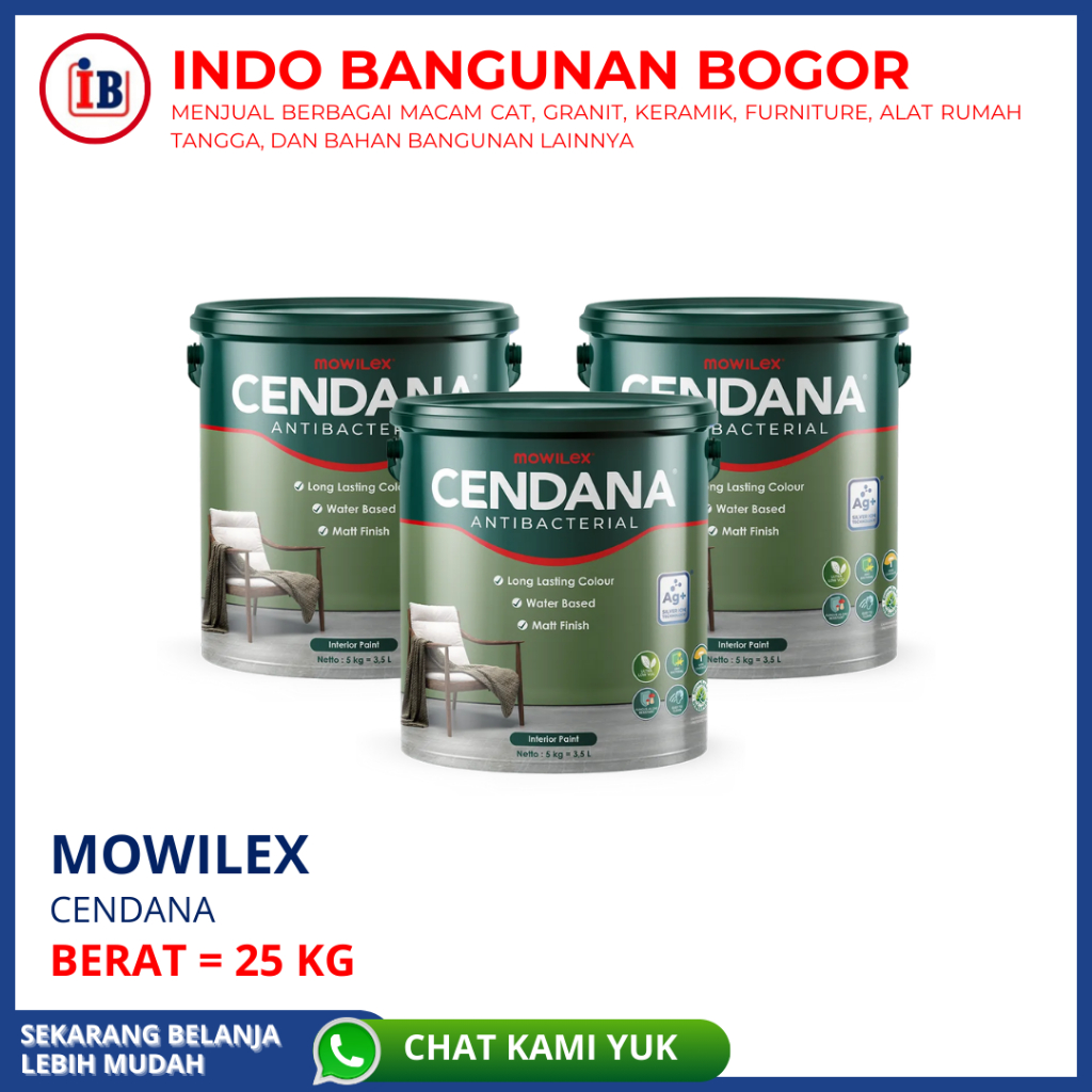 MOWILEX CENDANA CAT TEMBOK INTERIOR/CAT DINDING PAIL 25KG