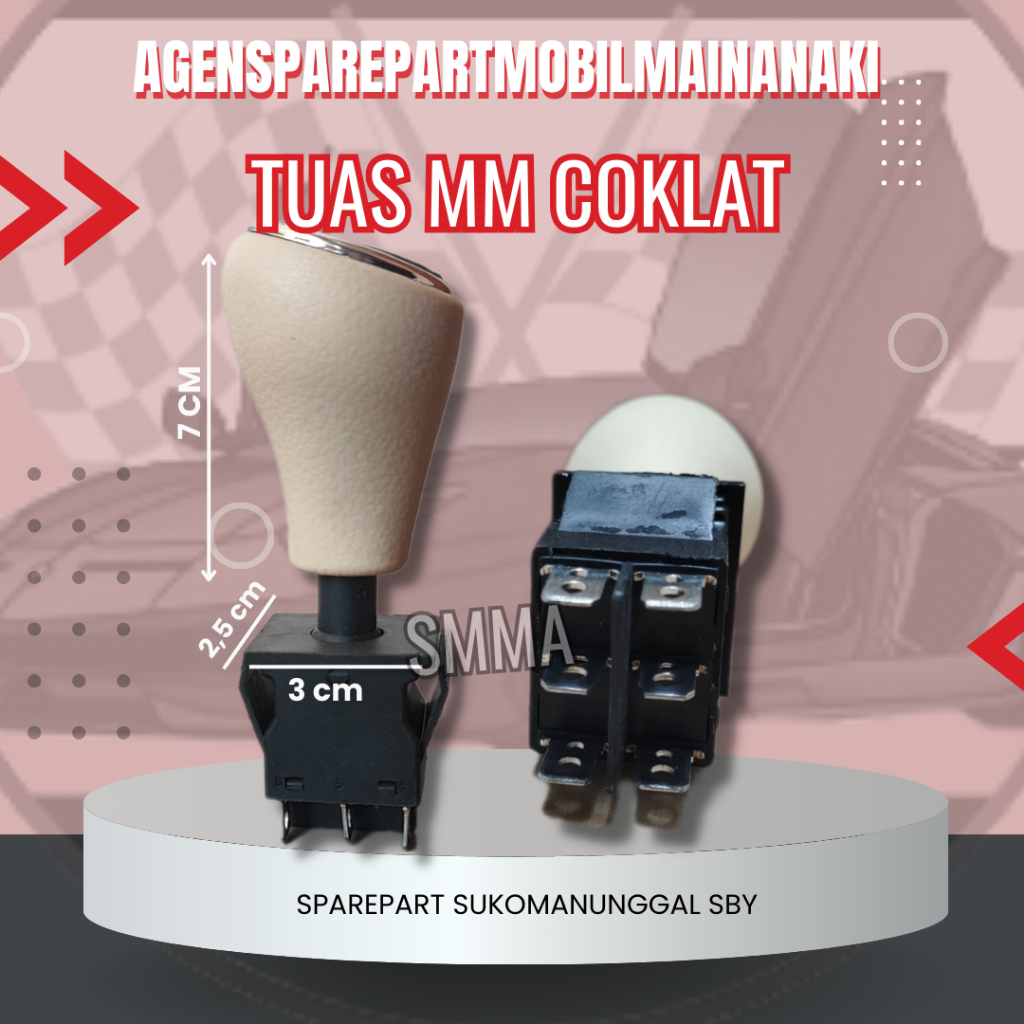 SMMA || TUAS MAJU MUNDUR COKLAT HANDLE TUAS MOBIL MOTOR MAINAN AKI ANAK