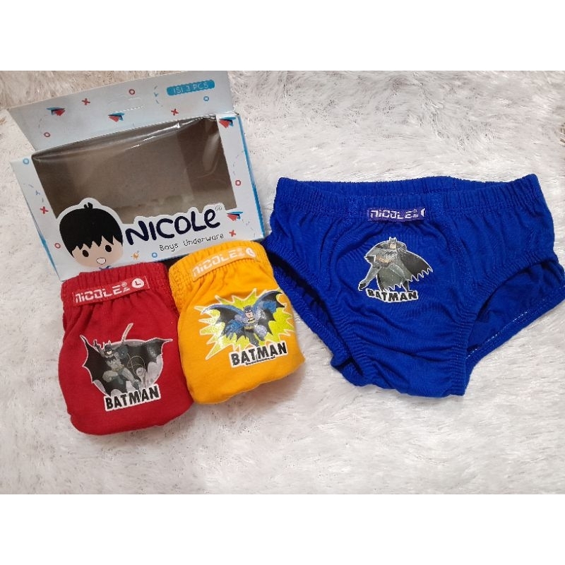 NICOLE CD Anak Laki Laki/Celana Dalam Anak Laki Laki/Pakaian Dalam Laki Laki