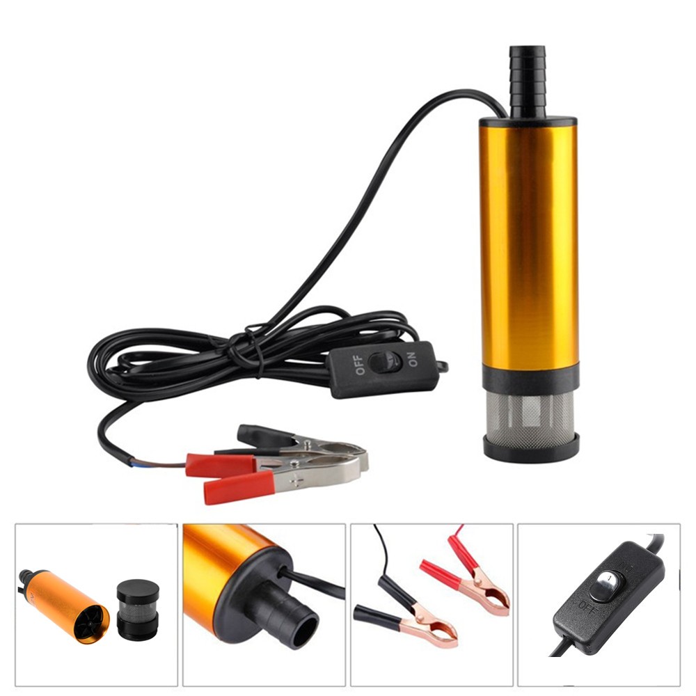 Pompa Sedot Bensin / Pompa Air Celup Mini Kecilmp Mini Oli Minyak Solar Air Submersible Portable 12V