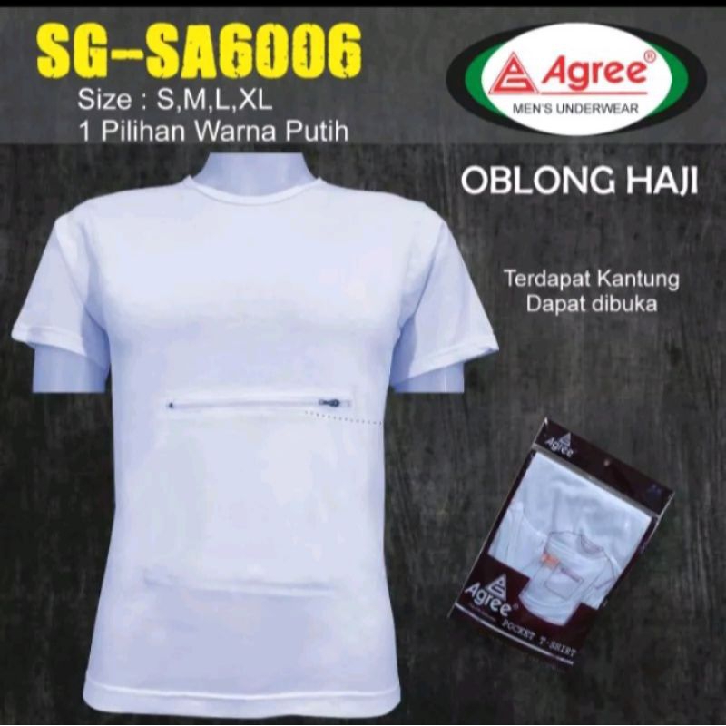 KAOS OBLONG HJ UMROH, kantong depan resleting/oblong pria kaos oblong kancing depan AGREE UK.MLXL,RP