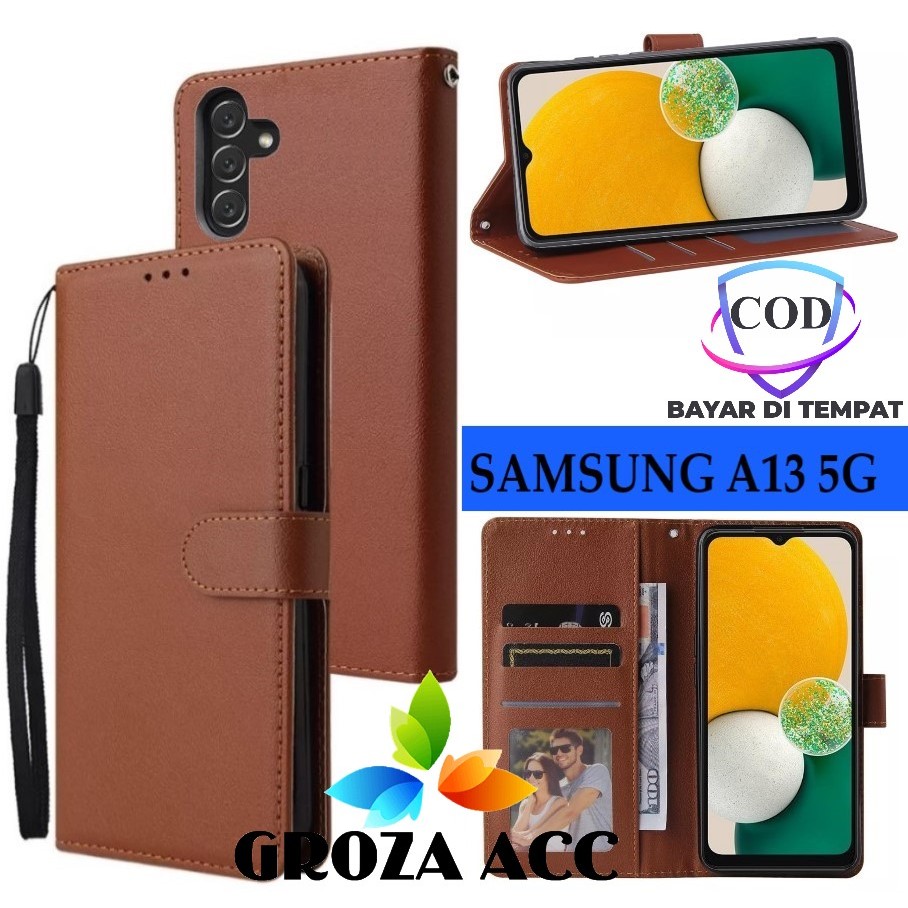 Flip Case SAMSUNG A13 5G Case Wallet Kulit Casing Dompet Case Wallet Leather Flip Case SAMSUNG A13 5