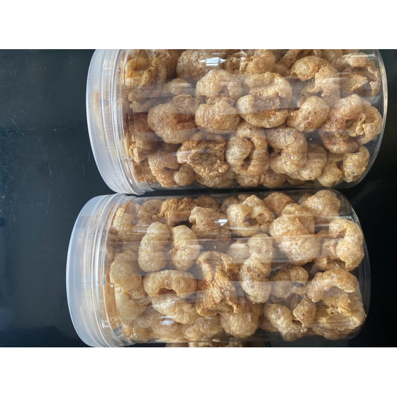 

cu jiu ca / kerupuk kulit babi / kulit babi garing toples isi 175gram