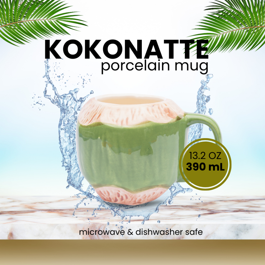 KOKONATTE Porcelain Mug | Cangkir Keramik Kelapa | Coconut Mug