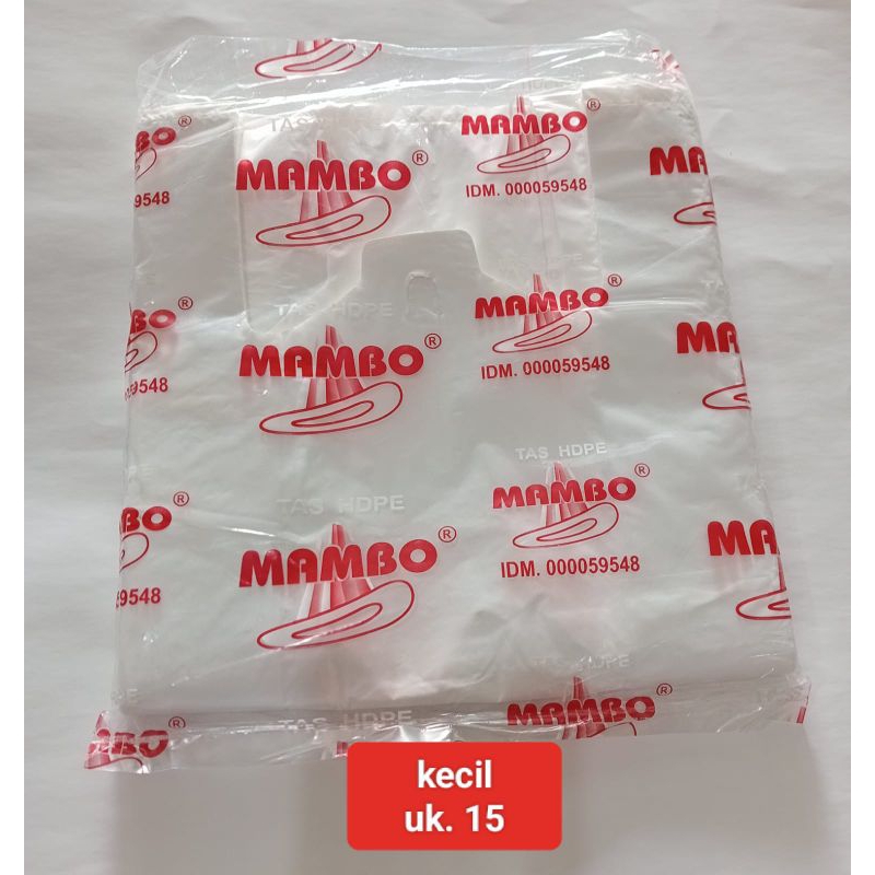 kresek  kecil super tebal HDPE Mambo ukuran 15warna putih susu